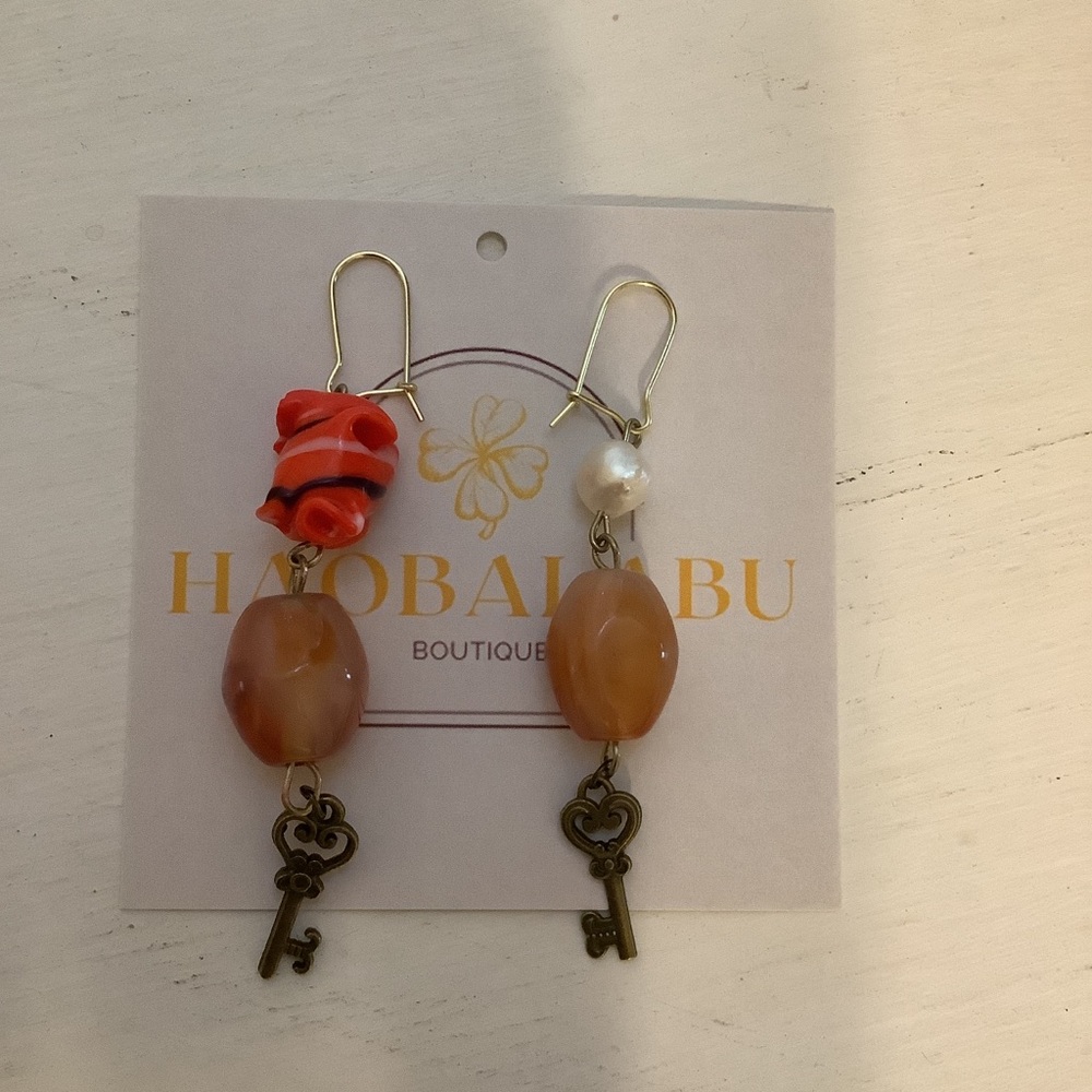 Cold water creek necklace and agate earrings - Picture 2 of 11